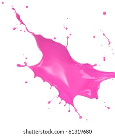 Pink Paint Splash Isolated On White Stock Photo Shutterstock