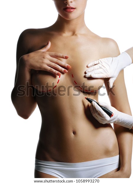 Plastic Surgery Naked Womans Body Red Stock Photo Shutterstock