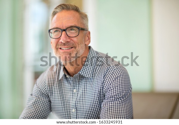 Portrait Handsome Mature Man Looking Stock Photo Shutterstock