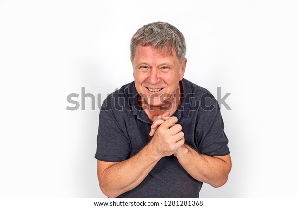 Portrait Happy Handsome Mature Man Stock Photo 1281281368 Shutterstock