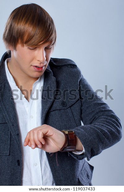 Portrait Sexy Man Posing Studio Stock Photo Shutterstock