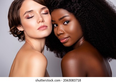 Portrait Two Attractive Nude Women Bonding Stock Photo Edit Now