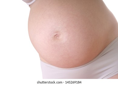 Стоковая фотография Pregnant Woman Naked Belly Pregnancy Shutterstock