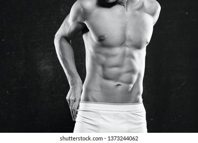 Pumped Male Athlete Muscular Naked Torso Stock Photo Edit Now