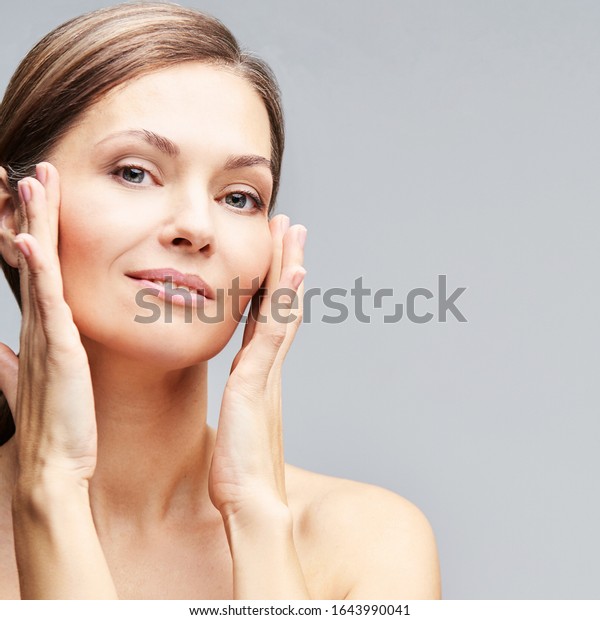 Pure Skin Care Mature Beauty Portrait Stock Photo 1643990041 Shutterstock