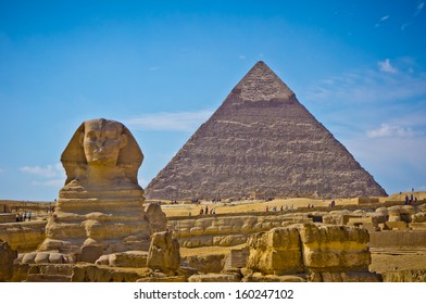 Pyramid Khafre Great Sphinx Giza Egypt Stock Photo Shutterstock