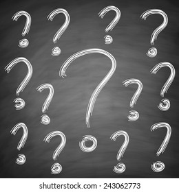 Question Marks Written By White Chalk Stock Photo Shutterstock