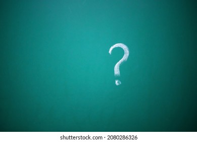 Question Marks Written On Chalkboard Problems Stock Photo 2080286326