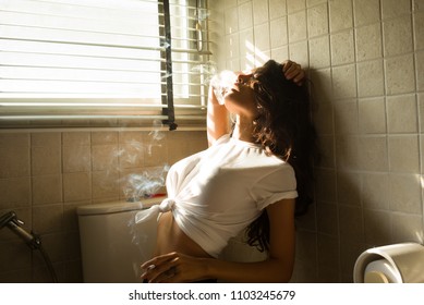 Smoking bathroom