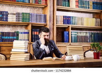 Mature Man Professor Long Beard Calm Stock Photo Edit Now