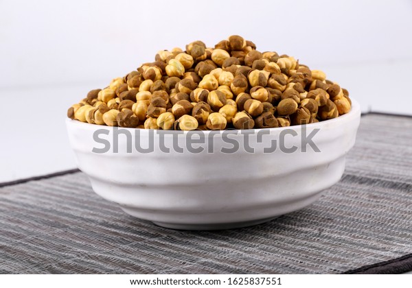 Rich Traditional Crunchy Roasted Chana Masala Stock Photo