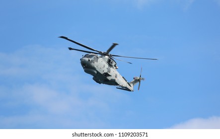 Royal Navy Helicopter Performing Bournemouth Airshow