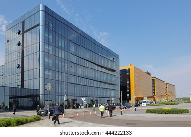 Facade New Factory Building Made Thermo Stok Foto Raf