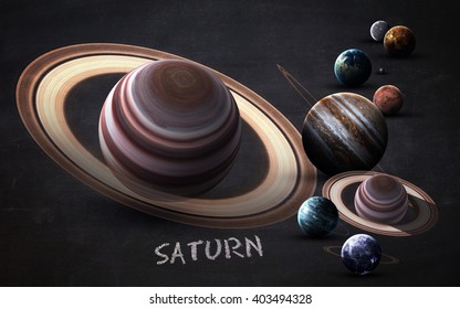 Saturn High Resolution Images Presents Planets Stock Photo 403494328