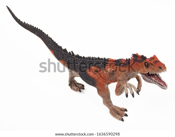 Saurophaganax Dinosaur Rubber Toy Isolated On Stock Photo Edit Now