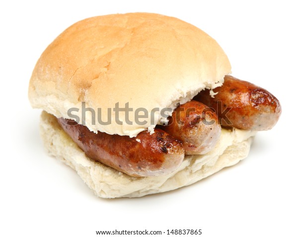 Sausage Bap Bread Roll Stock Photo Edit Now