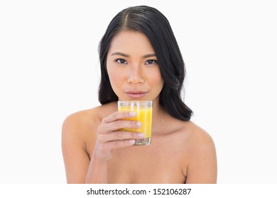 Sensual Nude Model Having Orange Juice Stock Photo 152106287 Shutterstock