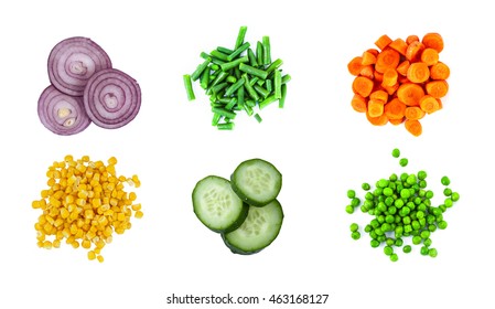 Set Different Frozen Vegetables Isolated On写真素材463168127 Shutterstock