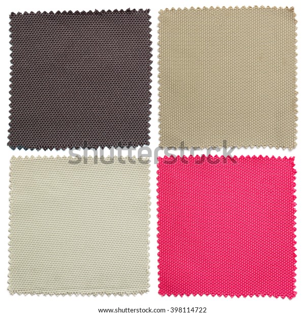 Set Fabric Swatch Samples Texture Stock Photo Edit Now 398114722