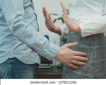 Sexual Harassment Work Boss Touching His Stock Photo Edit Now 1278211207