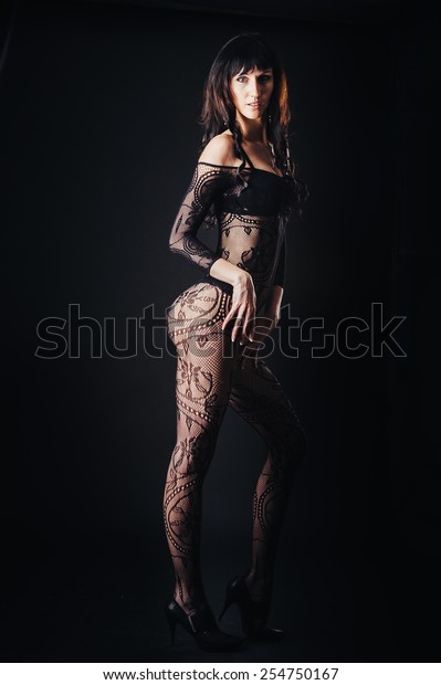 Sexy Beautiful Naked Woman Black Erotic Stock Photo Edit Now