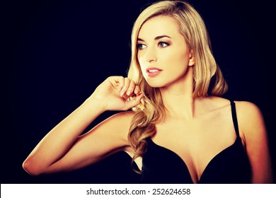 Sexy Blond Woman Posing Lingerie Stock Photo 252624658 Shutterstock