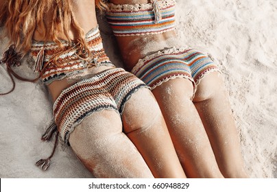 Sexy Buttocks Bikini Lying On Sand Stock Photo 660948829 Shutterstock