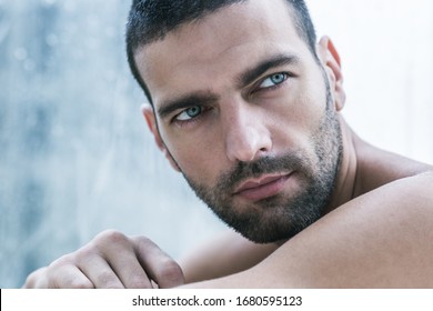 Sexy Closeup Portrait Topless Handsome Male Stock Photo Shutterstock