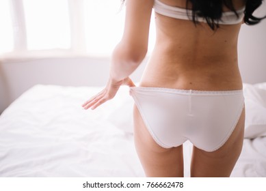 Sexy Female Buttocks White Lingerie On Stock Photo 766662478 Shutterstock