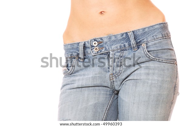 Sexy Fit Woman Jeans Naked Stomach Stock Photo 49960393 Shutterstock