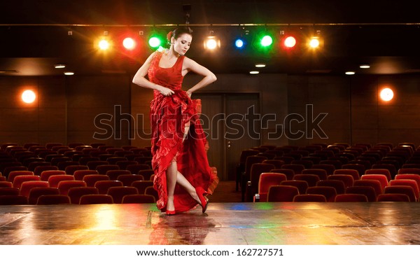 Sexy Flamenco Dancer Performing Her Dance Stock Photo Edit Now