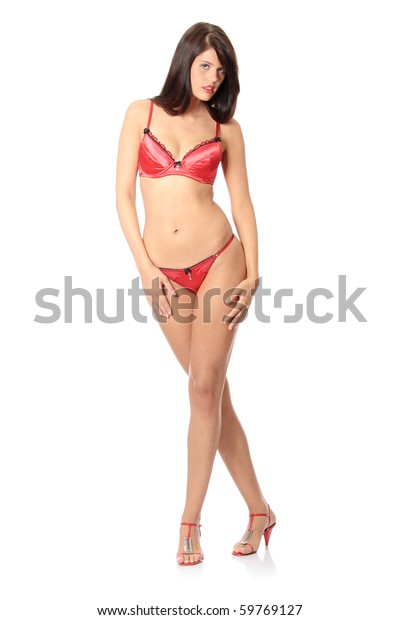 Sexy Lady Lingerie Isolated On White Stock Photo Edit Now