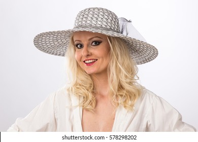 Sexy Lady White Chapeau Stock Photo Edit Now