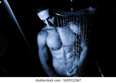 Sexy Portrait Handsome Naked Man Sixpack Stock Photo 1639112347