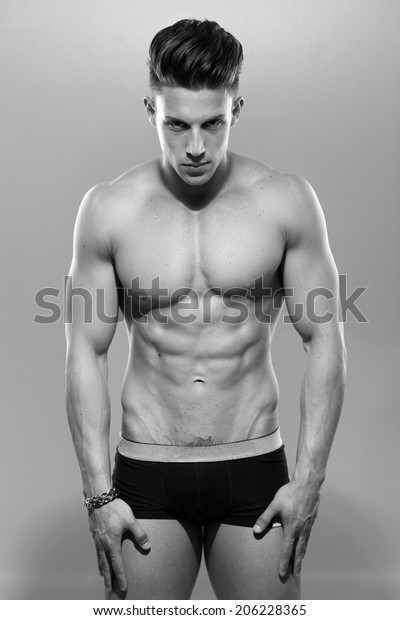 Sexy Portrait Very Muscular Shirtless Male Shutterstock