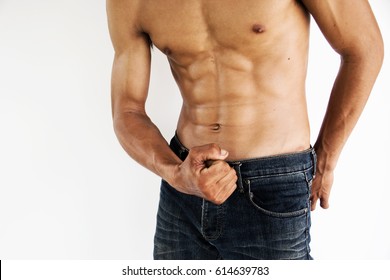 Sexy Shirtless Muscular Male Modelhealthy Lifestyle Foto Stok Shutterstock