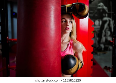 Sexy Sport Blonde Girl Punching Bag Stock Photo Shutterstock