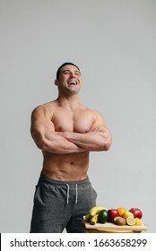 Sexy Vegan Guy Naked Torso Posing Shutterstock