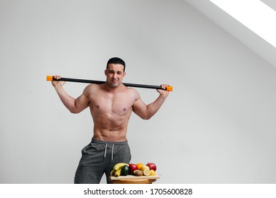 Sexy Vegan Guy Naked Torso Posing Foto Stock 1705600828 Shutterstock