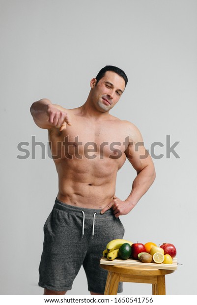 Sexy Vegan Guy Naked Torso Posing Stock Photo Shutterstock