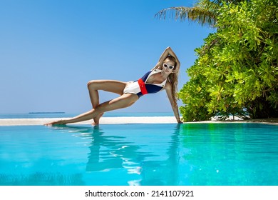 Sexy Woman Bikini Near Pool Maldives Stock Photo Shutterstock