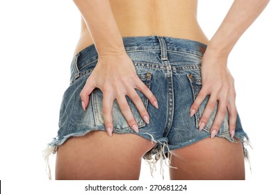 Sexy Woman Body Jeans Shorts Stock Photo Shutterstock