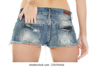 Sexy Woman Body Jeans Shorts Stock Photo Shutterstock