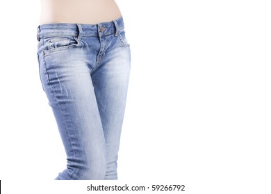 Sexy Woman Jeans Naked Waist Stock Photo Shutterstock