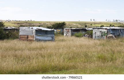 Shacks Transkei South Africa Corrugated Iron Stock Photo