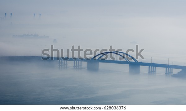 Sheikh Khalifa Bin Salman Bridge Bahrain Stock Photo 628036376