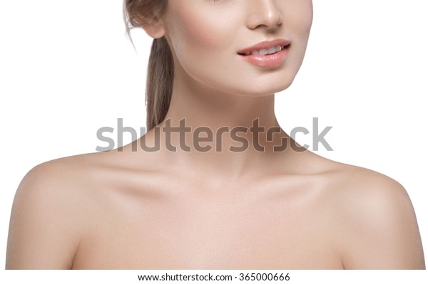 Shoulders Neck Chin Lips Woman Beauty Stock Photo Shutterstock