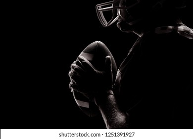 American Football Player Standing Rugby Helmet Stock Photo Edit Now