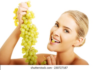 Side View Nude Woman Eating Green Stock Photo Shutterstock