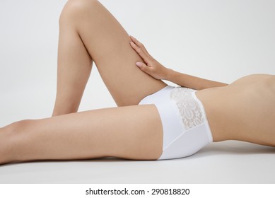 Side View Slim Woman Buttocks Lingerie Stock Photo Shutterstock